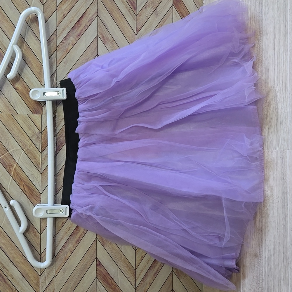 Girl's Purple Ballet Mesh Tutu Skirt Dance Halloween Costume Birthday Party 7-8Y